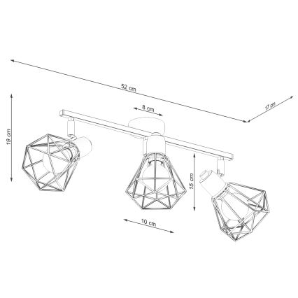 Bodové svítidlo ARTEMIS 3xE14/40W/230V bílá