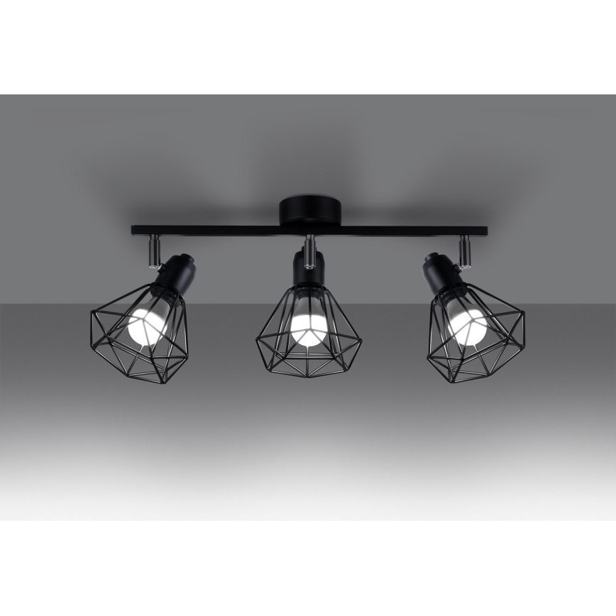 Bodové svítidlo ARTEMIS 3xE14/40W/230V černá