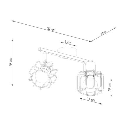 Bodové svítidlo BELUCI 2xE14/40W/230V bílá