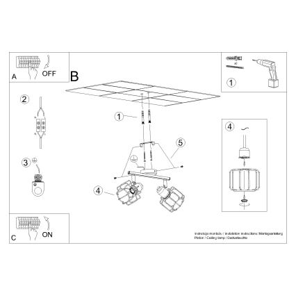 Bodové svítidlo BELUCI 2xE14/40W/230V bílá