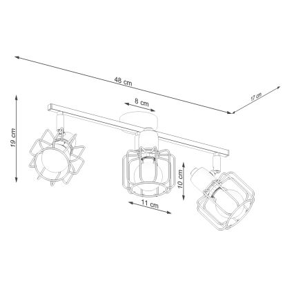 Bodové svítidlo BELUCI 3xE14/40W/230V bílá