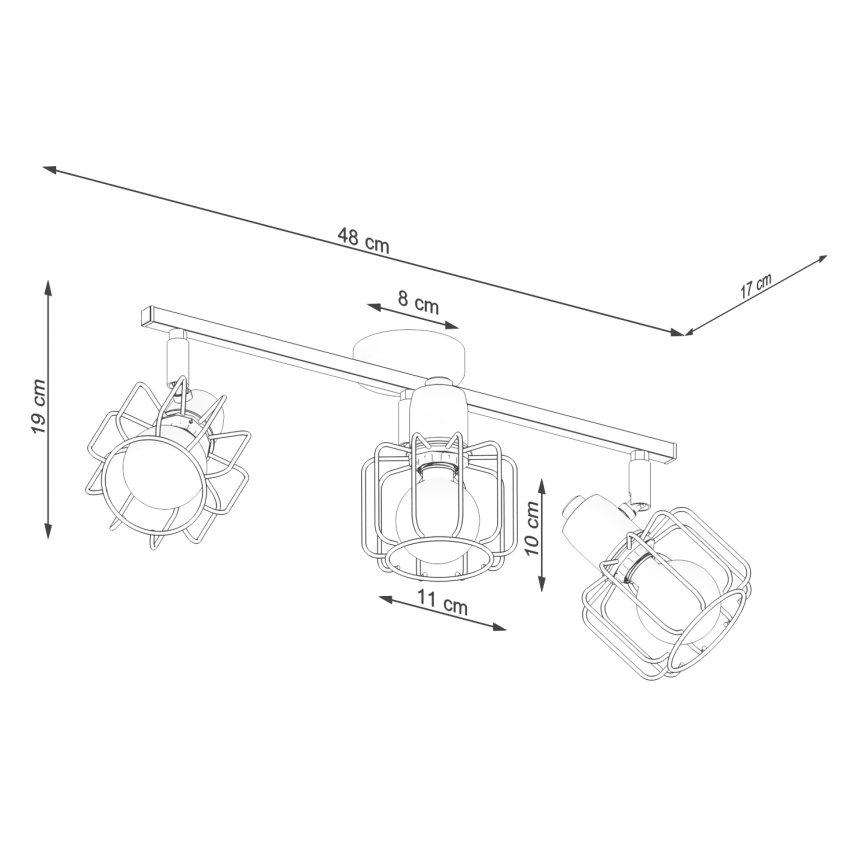 Bodové svítidlo BELUCI 3xE14/40W/230V bílá