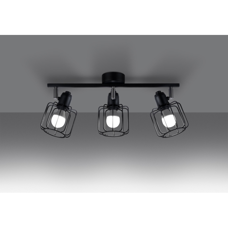 Bodové svítidlo BELUCI 3xE14/40W/230V černá
