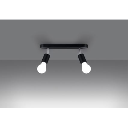 Bodové svítidlo FORNES 2xE27/60W/230V černá