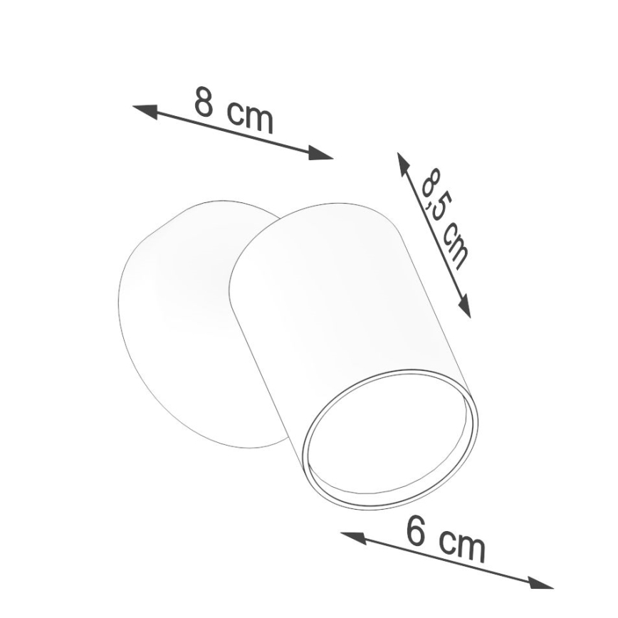 Nástěnné bodové svítidlo LEMMI 1xGU10/40W/230V bílá