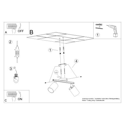 Bodové svítidlo LEMMI 2xGU10/40W/230V bílá