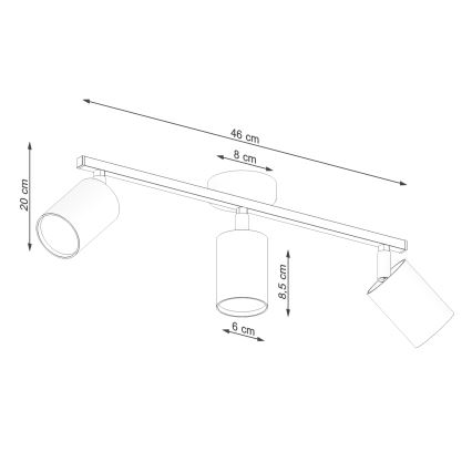 Bodové svítidlo LEMMI 3xGU10/40W/230V bílá