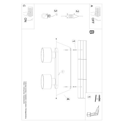 Stropní svítidlo SAVAR 2xE27/60W/230V černá