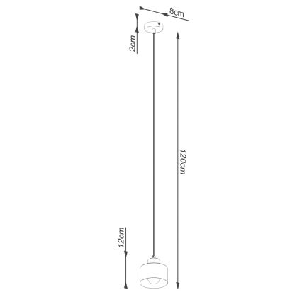 Lustr na lanku SAVAR 1xE27/60W/230V černá