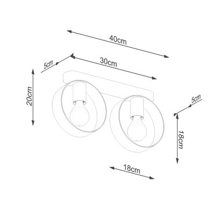 Stropní svítidlo TITRAN 2xE27/60W/230V bílá