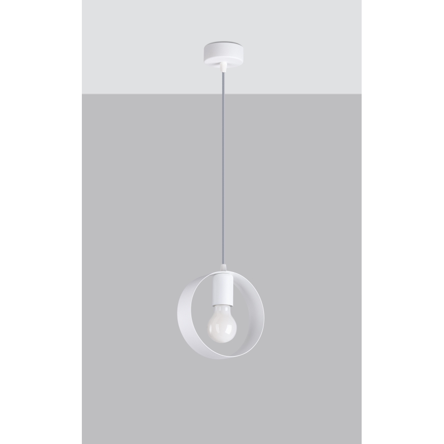 Lustr na lanku TITRAN 1xE27/60W/230V bílá