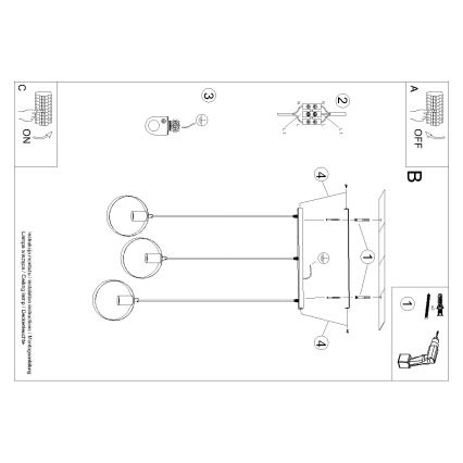 Lustr na lanku TITRAN 3xE27/60W/230V bílá