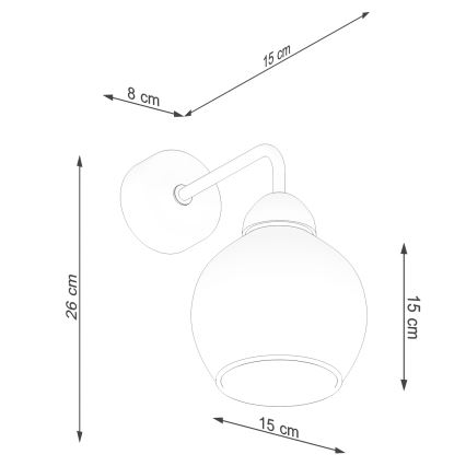 Nástěnná lampa ALINO 1xE27/60W/230V černá