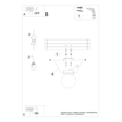 Stropní svítidlo YOLI 1xG9/12W/230V bílá