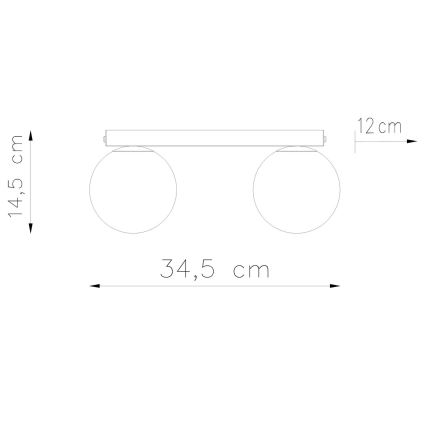 Stropní svítidlo YOLI 2xG9/12W/230V bílá