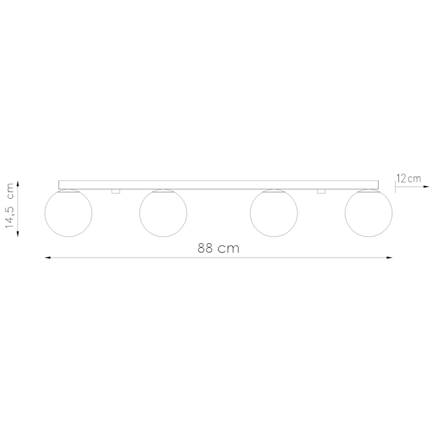 Stropní svítidlo YOLI 4xG9/12W/230V bílá