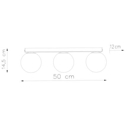 Stropní svítidlo YOLI 3xG9/12W/230V černá