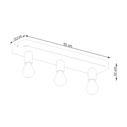 Bodové svítidlo TAVO 3xE27/15W/230V beton