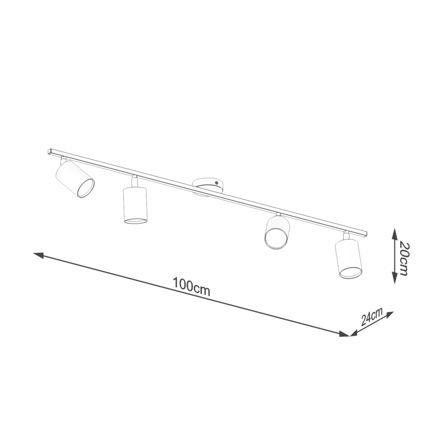 Bodové svítidlo LEMMI 4xGU10/10W/230V černá