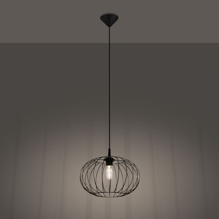 Lustr na lanku TSUNO 1xE27/15W/230V černá