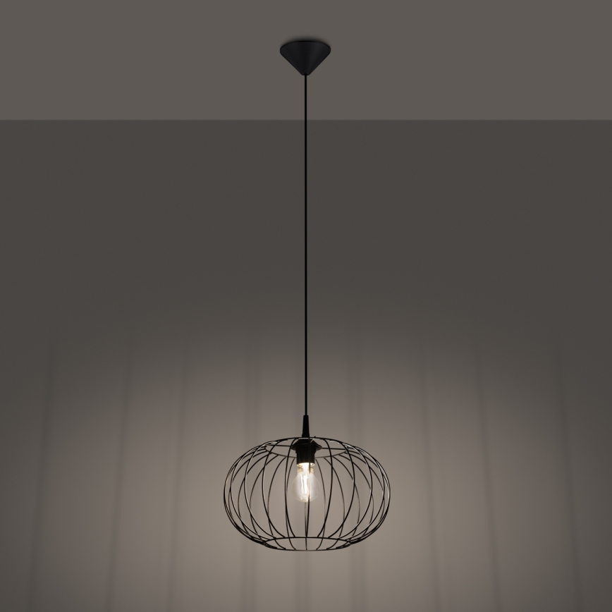 Lustr na lanku TSUNO 1xE27/15W/230V černá