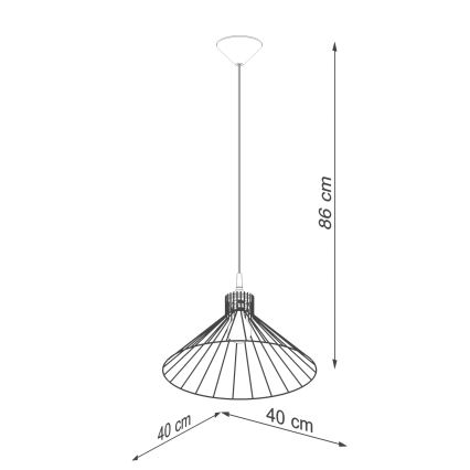 Lustr na lanku EDA 1xE27/15W/230V černá