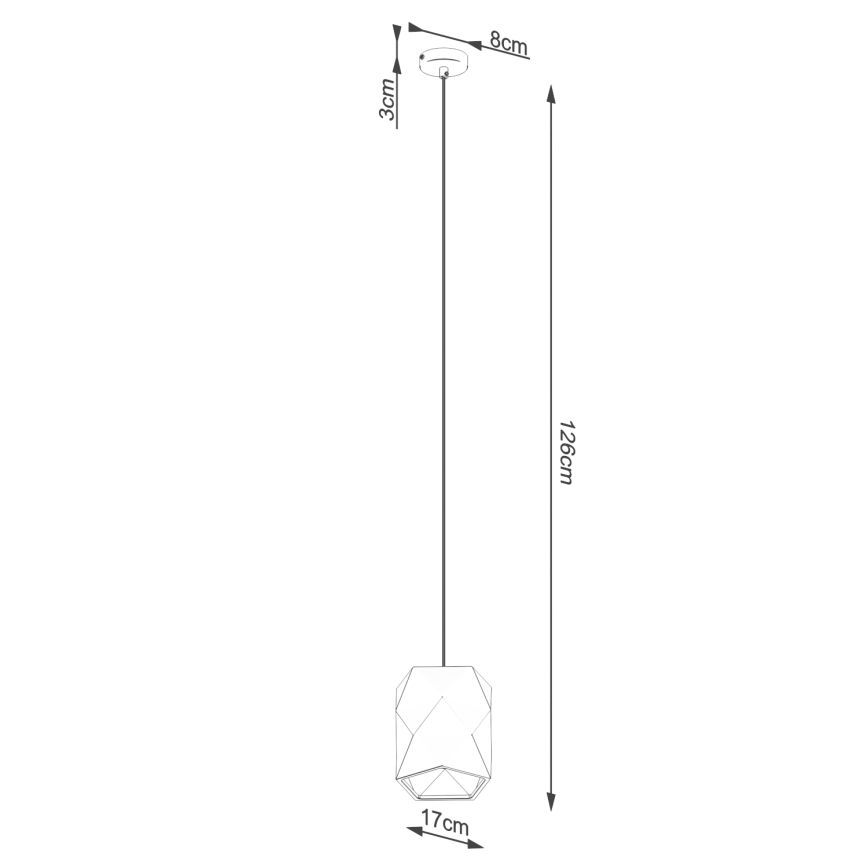Lustr na lanku GOBI 1xE27/15W/230V keramika
