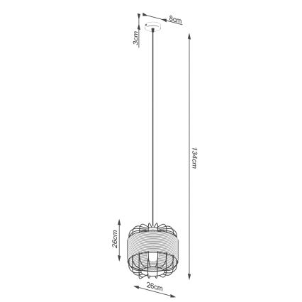 Lustr na lanku FOST 1xE27/15W/230V
