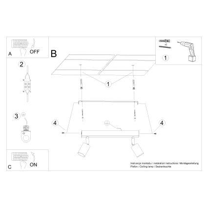 Bodové svítidlo VERDO 2xGU10/10W/230V bílá/buk