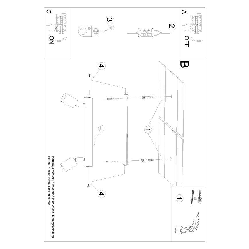 Bodové svítidlo VERDO 2xGU10/10W/230V černá/buk