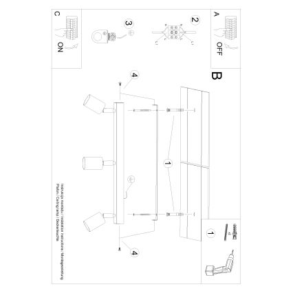 Bodové svítidlo VERDO 3xGU10/10W/230V černá/buk