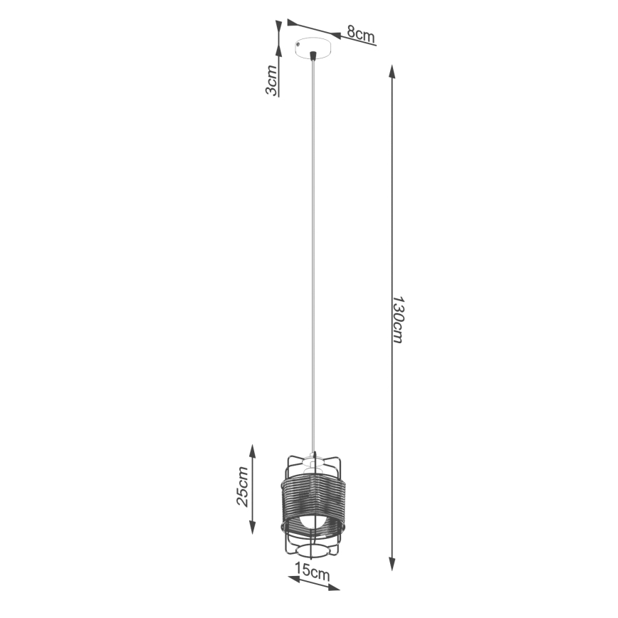 Lustr na lanku GIZUR 1xE27/15W/230V