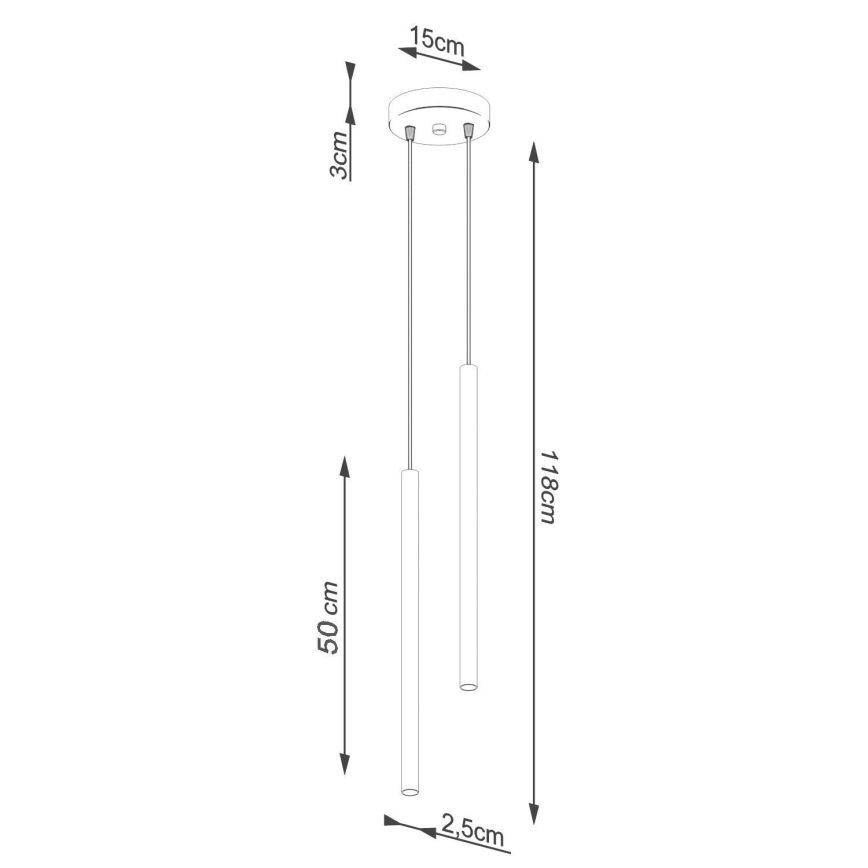 Lustr na lanku PASTELO 2xG9/8W/230V bílá