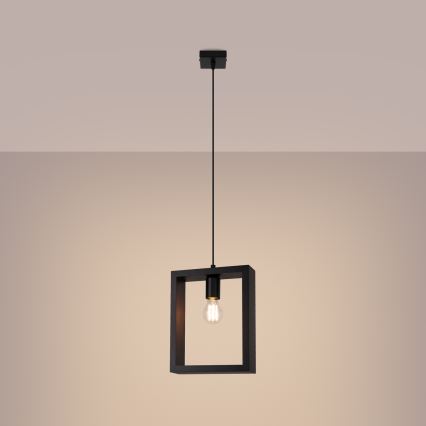 Lustr na lanku ARIES 1xE27/15W/230V buk/wenge