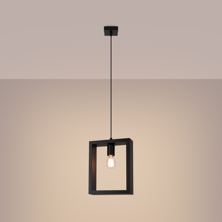Lustr na lanku ARIES 1xE27/15W/230V buk/wenge