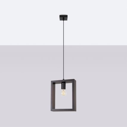 Lustr na lanku ARIES 1xE27/15W/230V buk/wenge