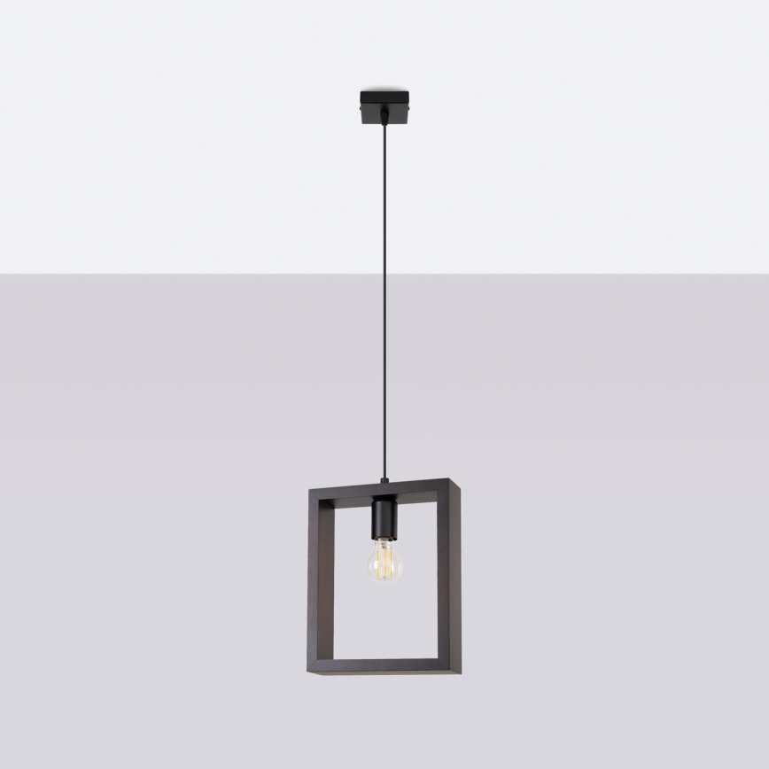 Lustr na lanku ARIES 1xE27/15W/230V buk/wenge