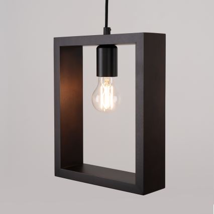 Lustr na lanku ARIES 1xE27/15W/230V buk/wenge