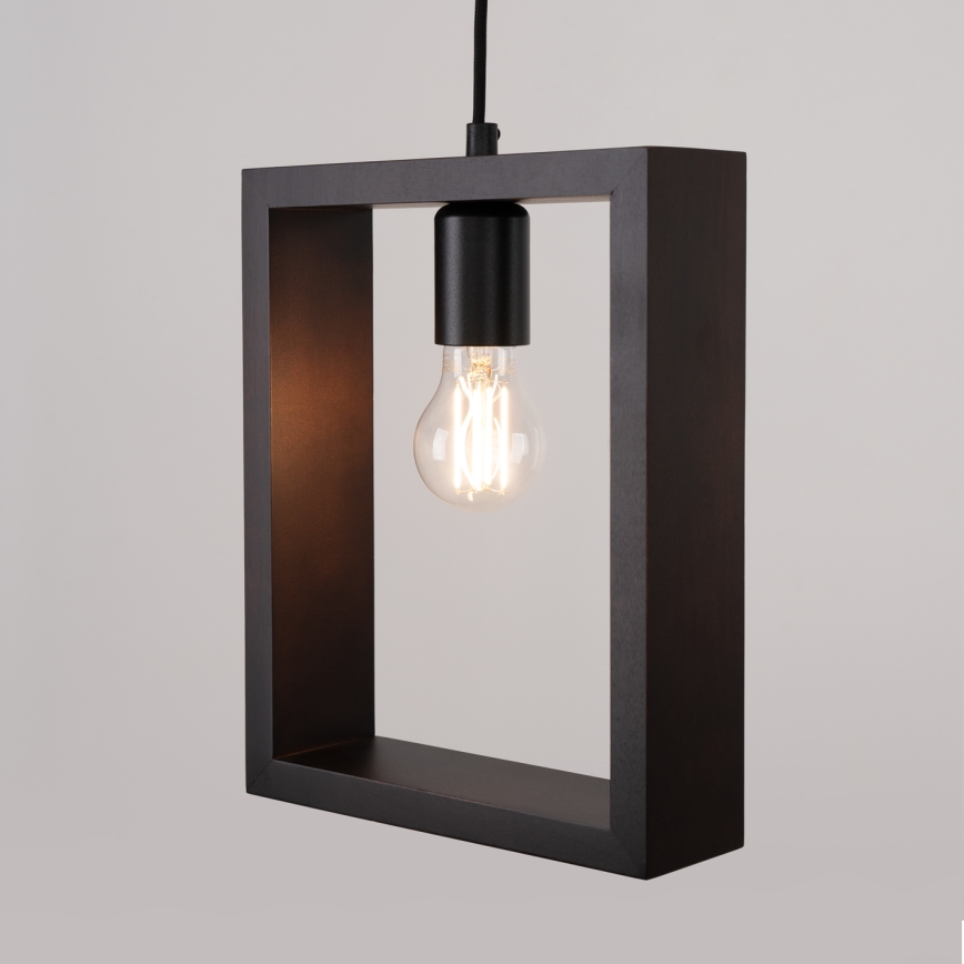 Lustr na lanku ARIES 1xE27/15W/230V buk/wenge