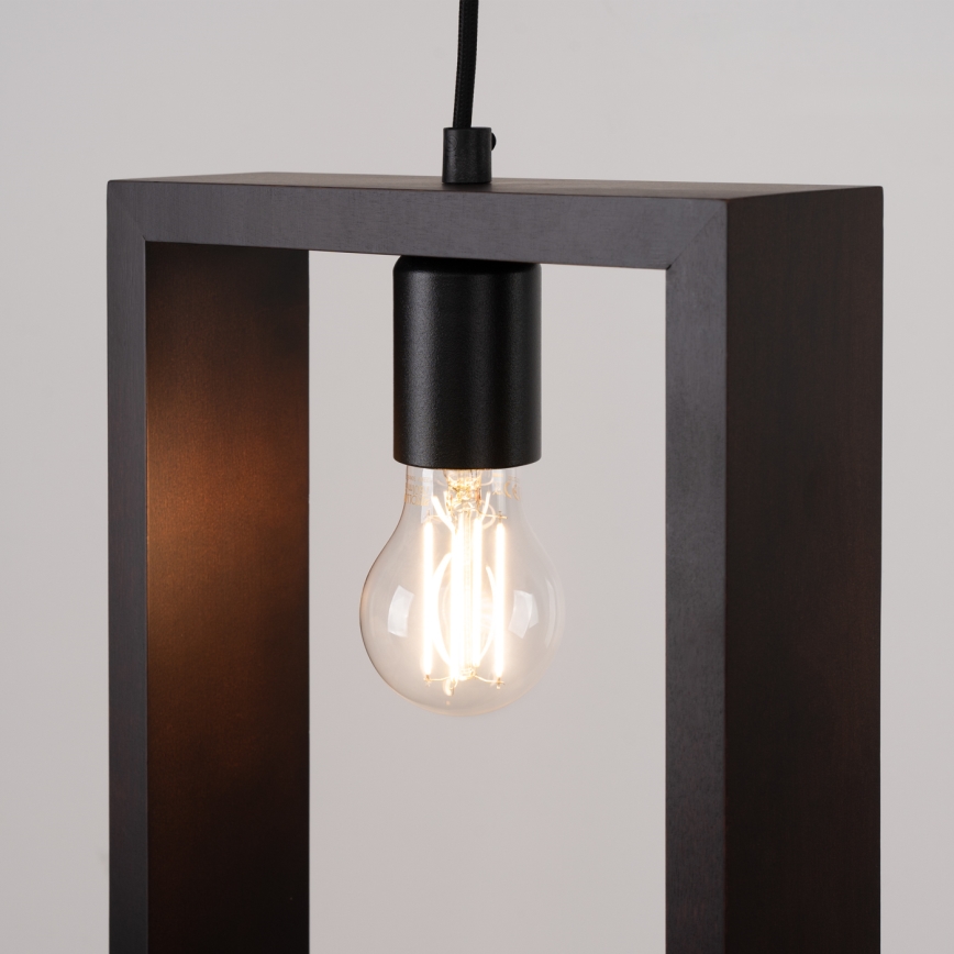 Lustr na lanku ARIES 1xE27/15W/230V buk/wenge