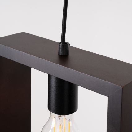 Lustr na lanku ARIES 1xE27/15W/230V buk/wenge