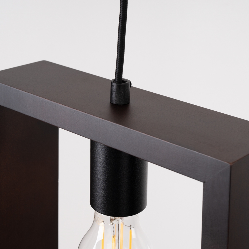 Lustr na lanku ARIES 1xE27/15W/230V buk/wenge