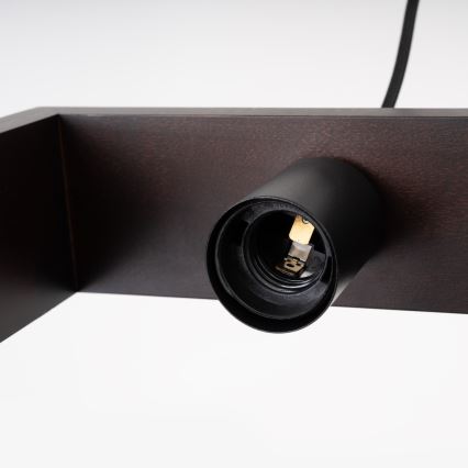 Lustr na lanku ARIES 1xE27/15W/230V buk/wenge