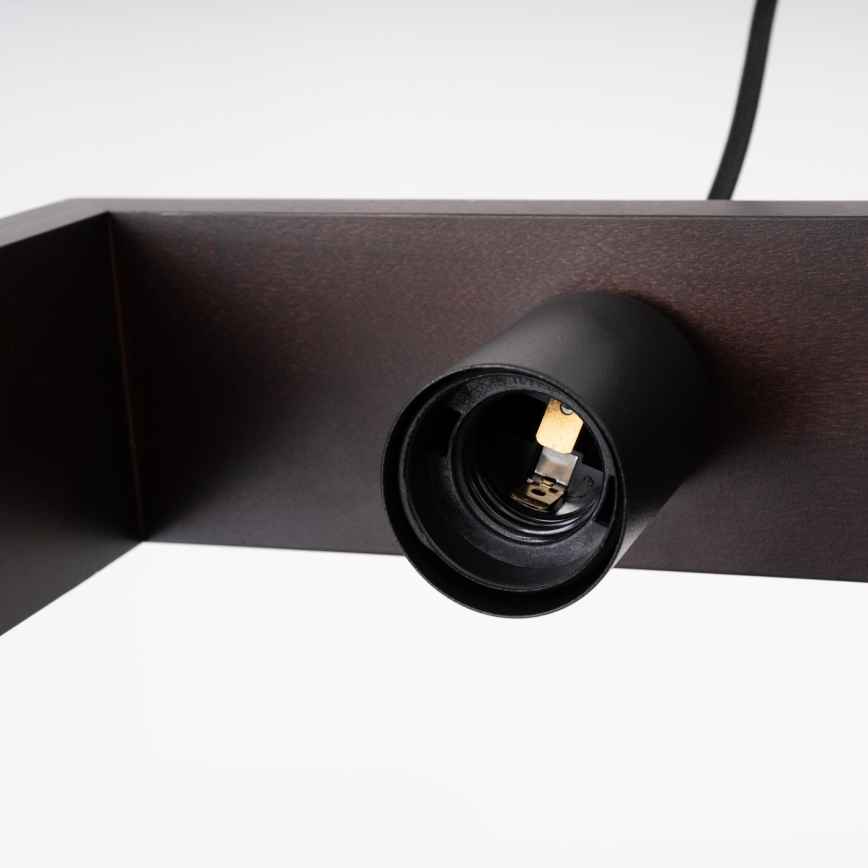 Lustr na lanku ARIES 1xE27/15W/230V buk/wenge