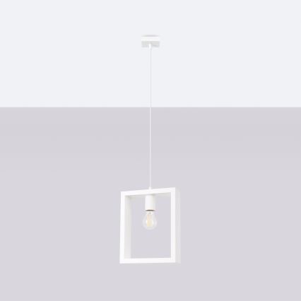 Lustr na lanku ARIES 1xE27/15W/230V buk/bílá