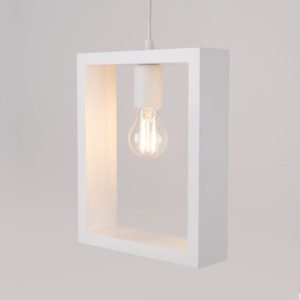 Lustr na lanku ARIES 1xE27/15W/230V buk/bílá