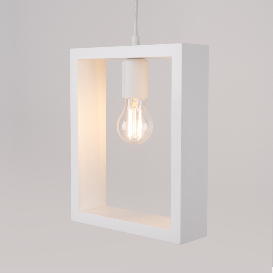 Lustr na lanku ARIES 1xE27/15W/230V buk/bílá
