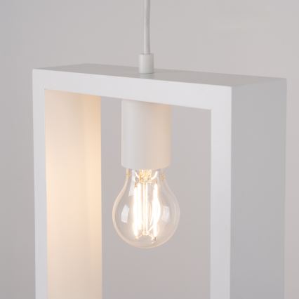 Lustr na lanku ARIES 1xE27/15W/230V buk/bílá