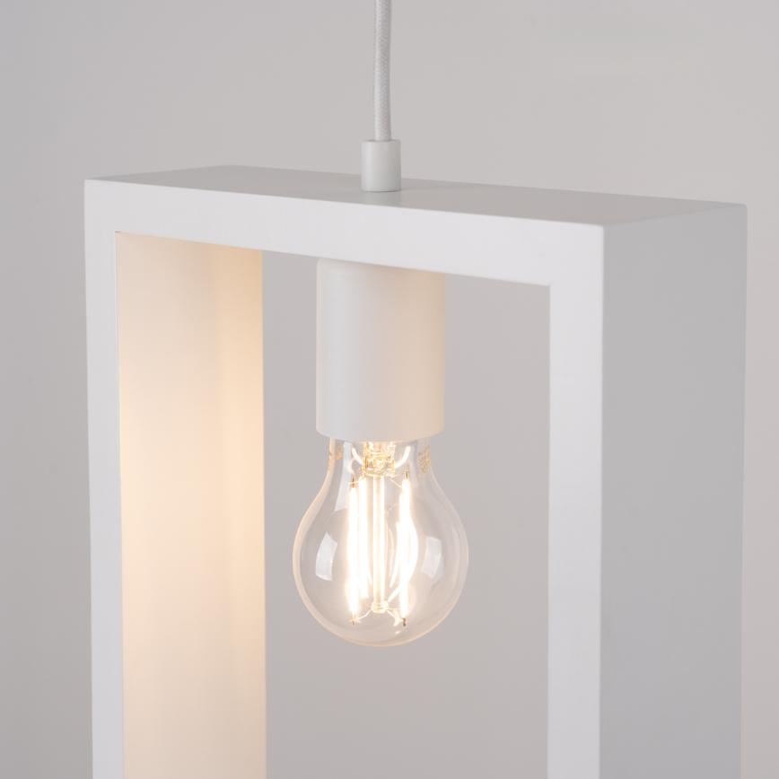 Lustr na lanku ARIES 1xE27/15W/230V buk/bílá