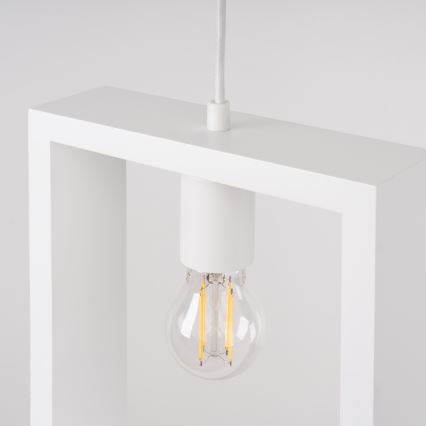 Lustr na lanku ARIES 1xE27/15W/230V buk/bílá